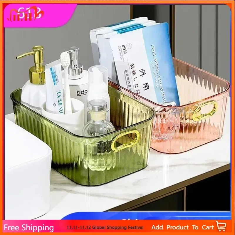 

Multifunctional Storage Bin Pet Container Desktop Storage Basket for Kitchen Organization Refrigerator Cosmetics Cabinet Home