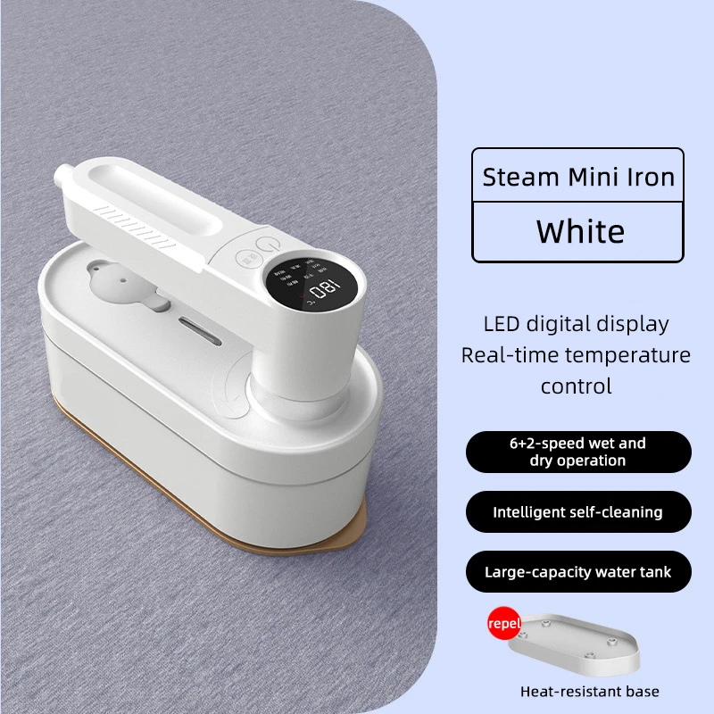 Handheld Steam Iron Electric Iron Home Use Mini Handheld Rotating Steam Iron Smart Display Screen 180° Rotation Garment Steamer