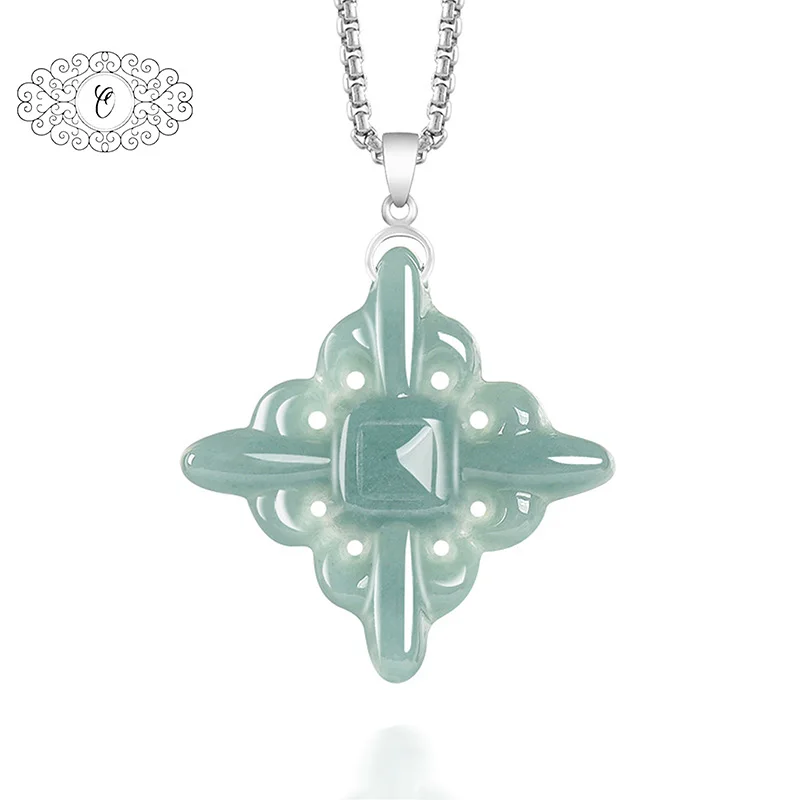 

Изысканный кулон из ирисового нефрита, символ надежности в ледяном синем цвете, значимый подарок для благословения и обновления.