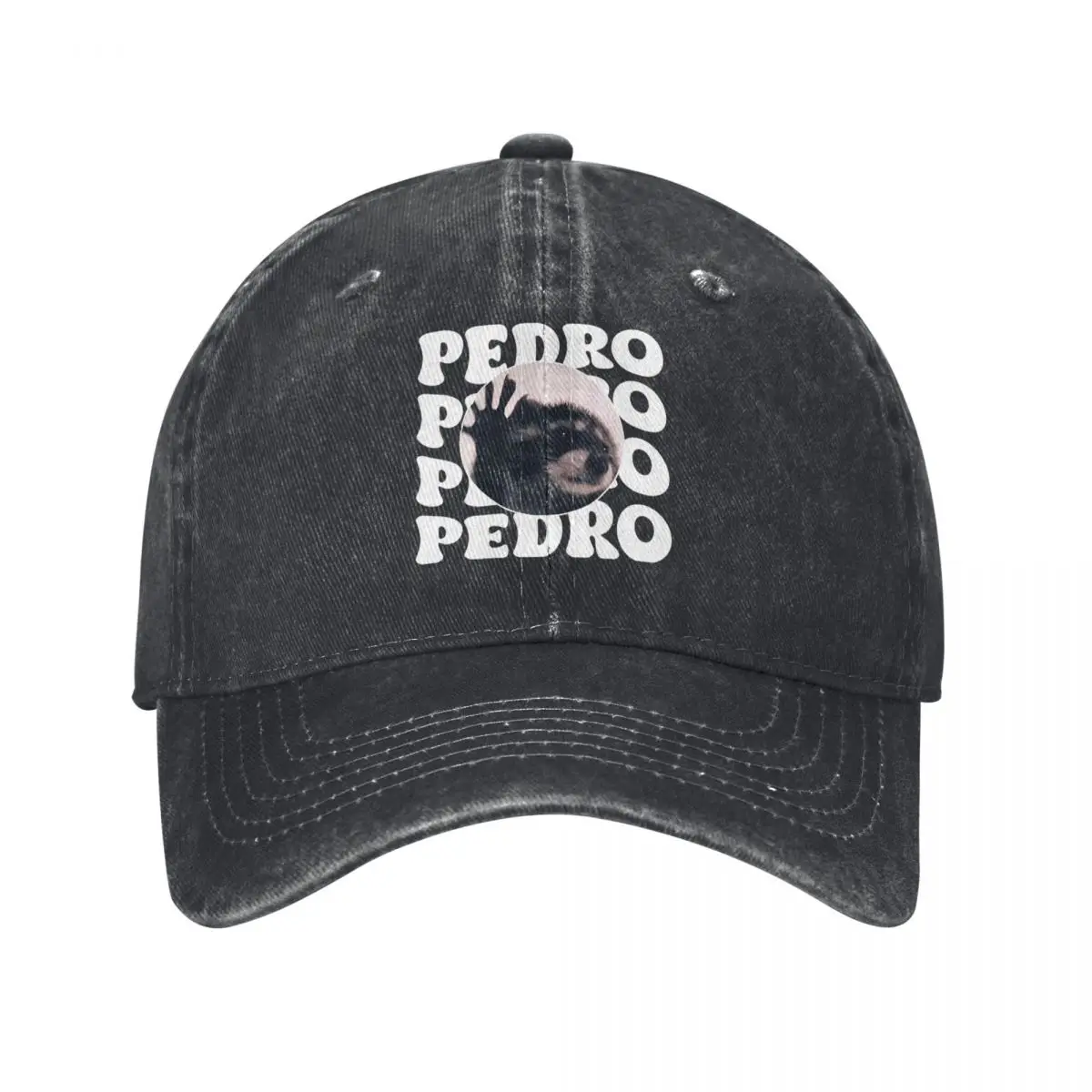 

Pedro Raccoon Dancing Baseball Caps Distressed Denim Mapache Cute Cartoon Headwear Men Women Outdoor All Seasons Travel Hats Cap