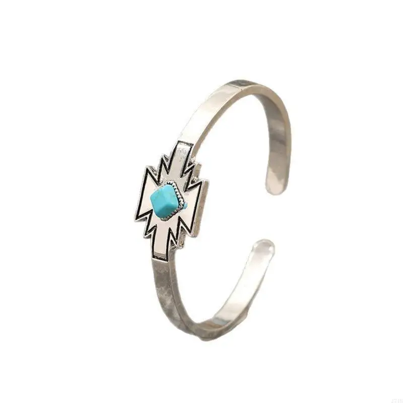 

J7JB Fashionable Bohemian Inspired Adjustable Bracelet Geometric Open Bangle Jewelry