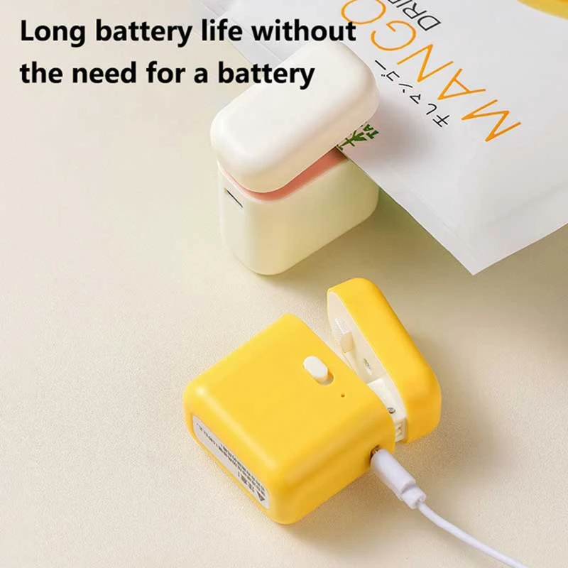 Mini Sealing Machine For Snacks Potato Chips Plastic Bags Heat Sealing Machine For Food Preservation Freshness And Charging