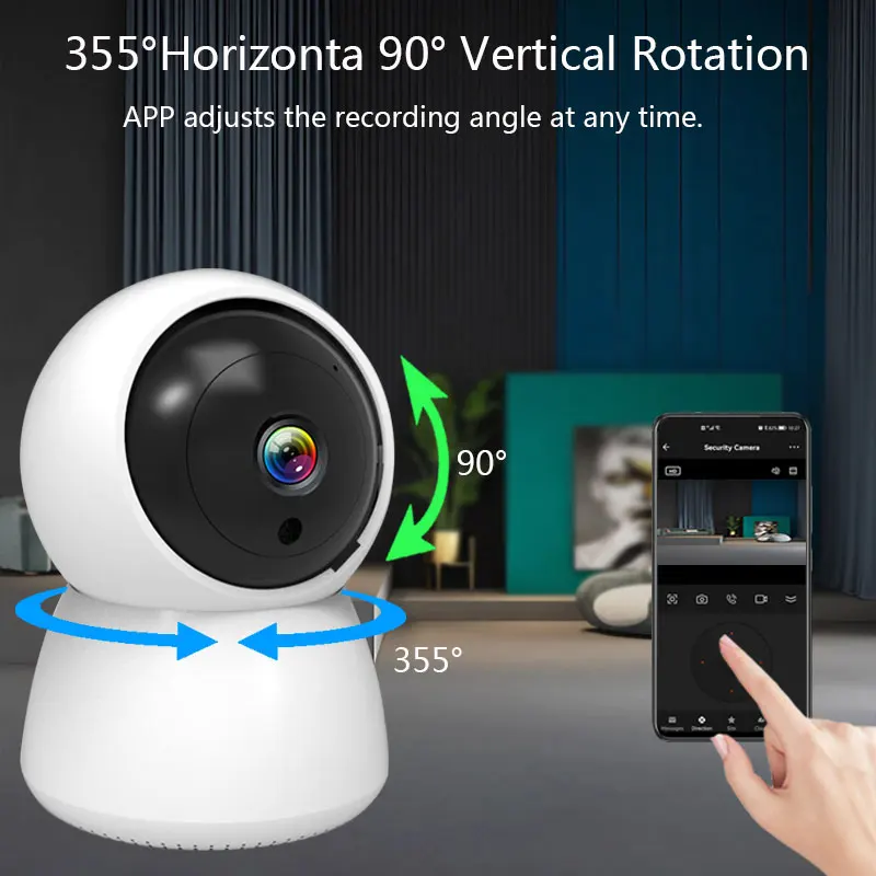 Tuya-Wireless Home Security Surveillance Camera, visão noturna, Monitor do bebê, Auto Tracking, visão noturna, Smart Mini WiFi, IP, interior, HD, 4MP