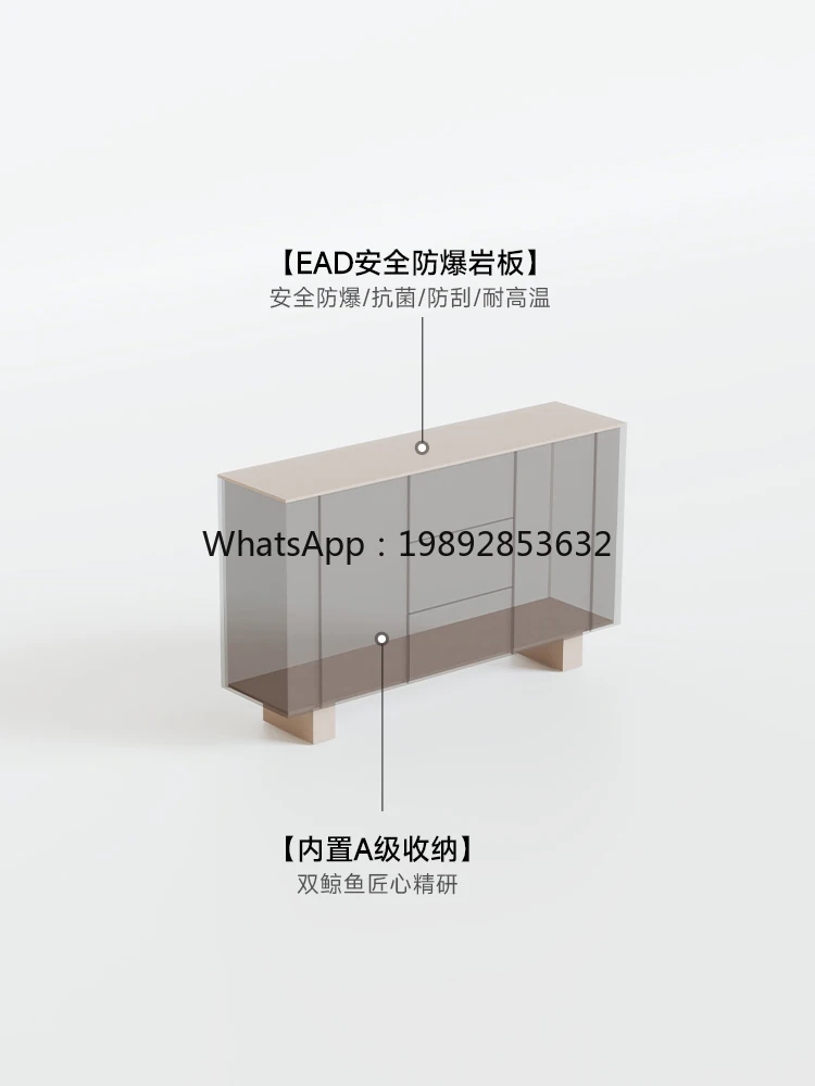 LYY Full Rock Slab Sideboard Rock Slab Living Room Kitchen Household Tea Water Wall-Mounted Storage Cabinet
