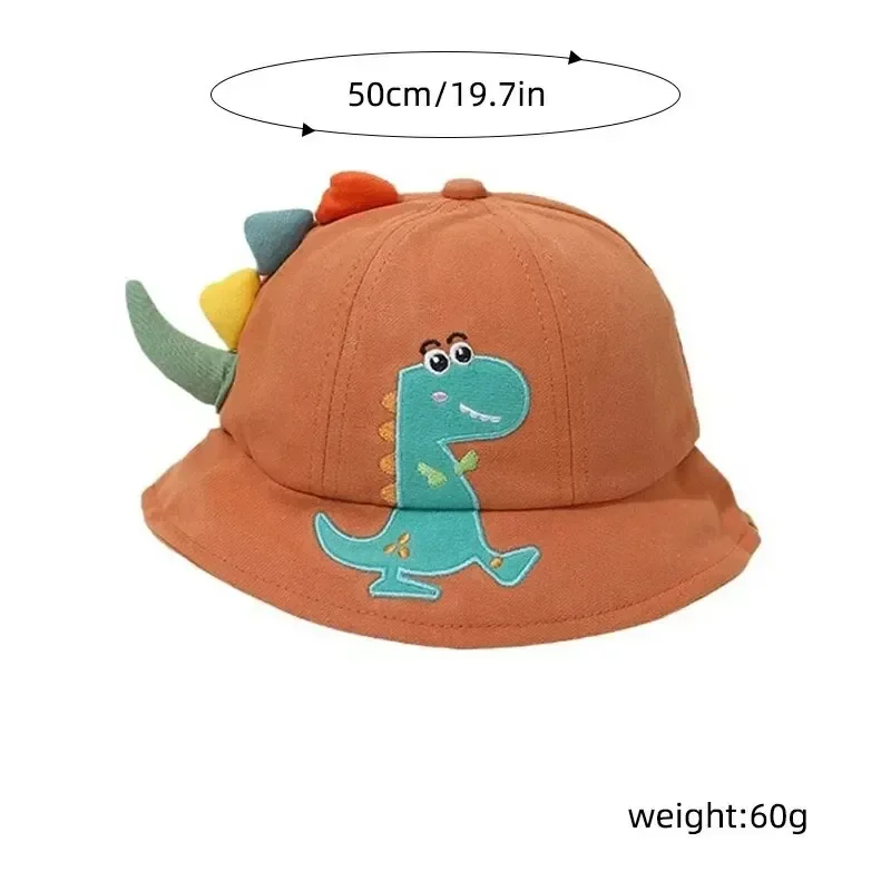 Spring Summer Kids Outdoor Sun Hats for Boy Girl Casual Cute Kids Bucket Hats Cartoon Dinosaur Baby Fisherman Caps Korean