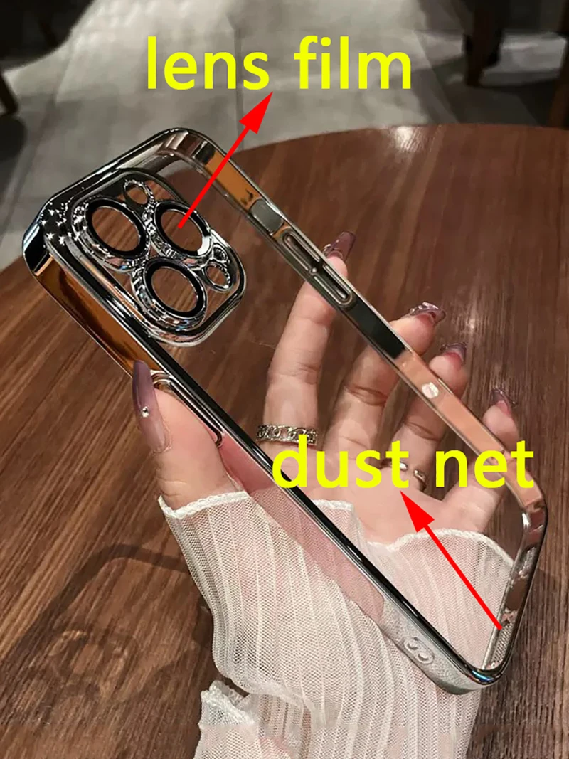 아이폰 16 15 14 13 12 11 Pro Max Plus 16Pro용 카메라 보호 도금 베젤 고급 폰 케이스 커버 쉘