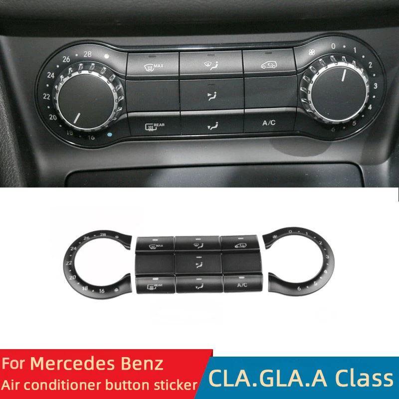 Car Central Control Air Conditioning Button Decoration Cover for Mercedes Benz CLA180 CLA200 GLA220 260 X156 A180 W177 Accessory