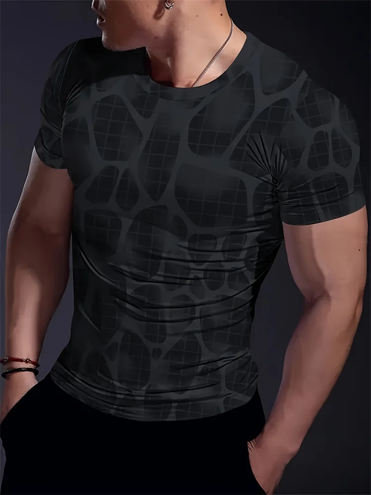 تي شيرت رجالي عصري صيفي جديد لعام 2025، قميص مطبوع فضفاض وغير رسمي #1