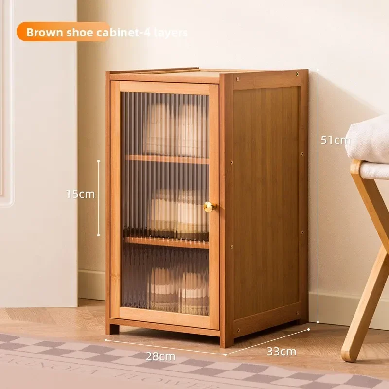New model Solid wood ultra-narrow shoe cabinet household door tipping bucket shoe cabinet outdoor shoe rack entrance cabinet