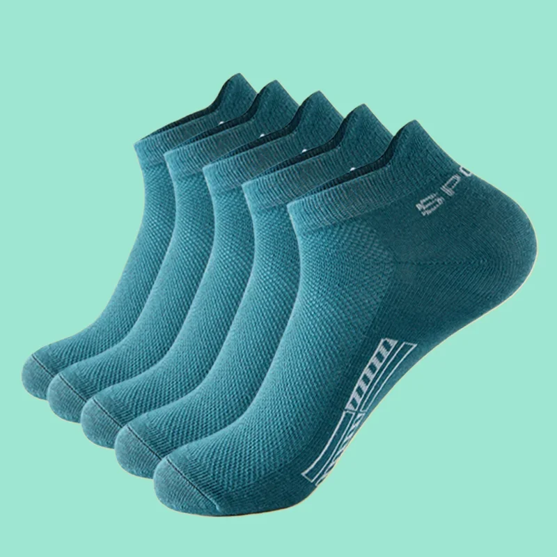 

5 Pairs/lot Organic Cotton Men's High Quality Socks Casual Athletic Summer Thin Short Socks Ankle Breathable Mesh Sport Sock