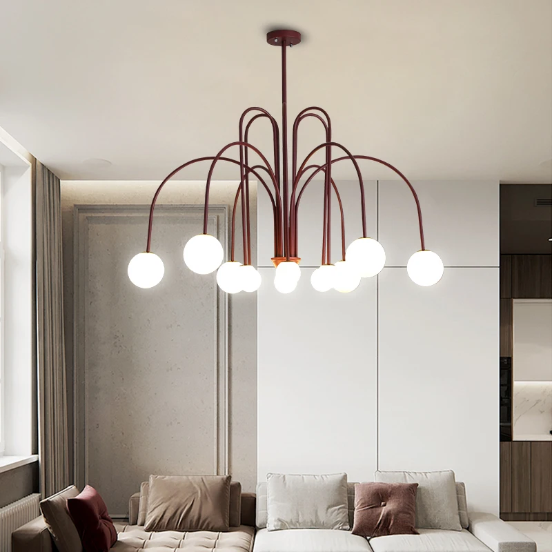 Nordic postmodern minimalist net red luxury Danish designer chandelier living room bedroom exhibition hall B&B glass art