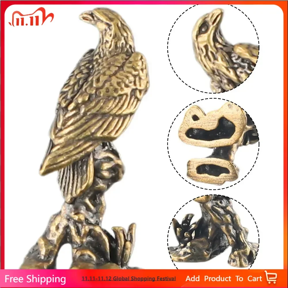 

Small Creative Craft Eagle Statue Miniature Sculpture Retro Copper Bird Statue Suitable for Indoor Home Office Desk Decoration