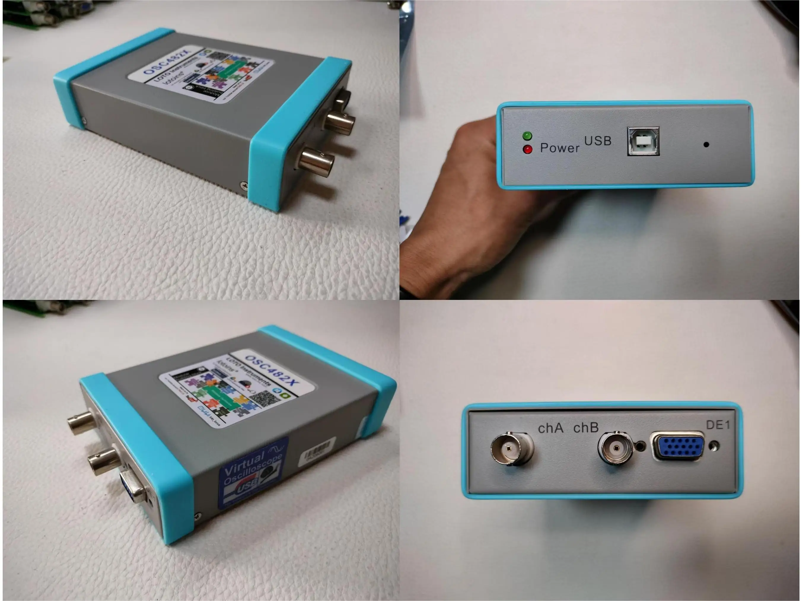 OSC482X, Oscilloscope+Signal Generator+Logic Analyzer+Data Logger, 4 in 1. 20MHz Bandwidth, 50MS/s Sampling, for Engineers