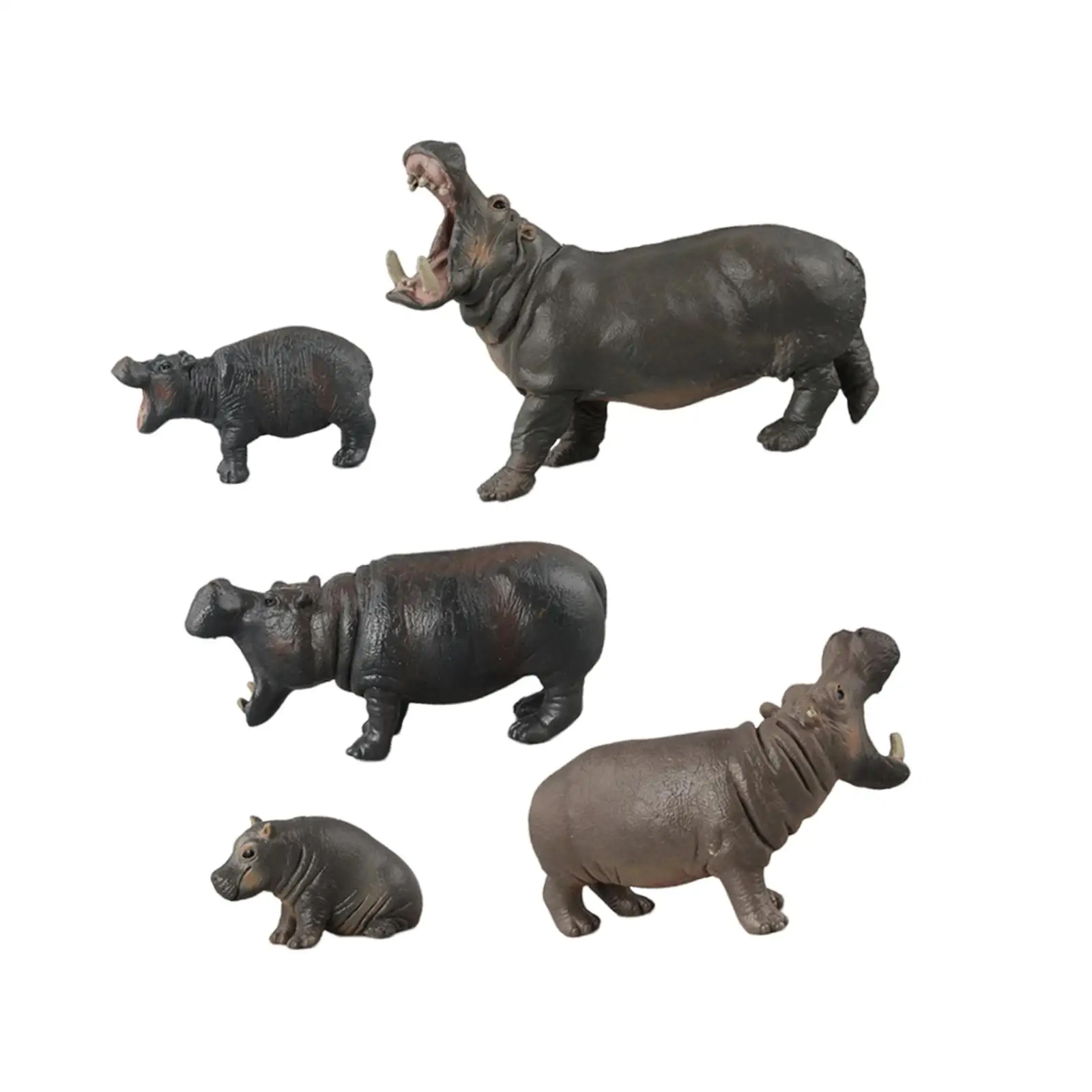 Figuras de animales de 5 piezas, regalo navideño para niños, niños africanos