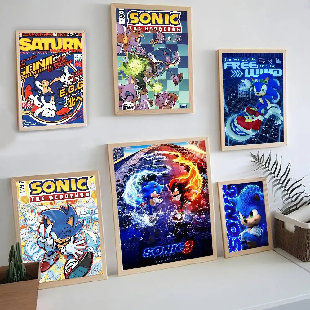 الفيلم الشعبي S-SonicS أنيمي الفيلم لزجة الملصقات خمر غرفة بار مقهى ديكور الشمال ديكور المنزل