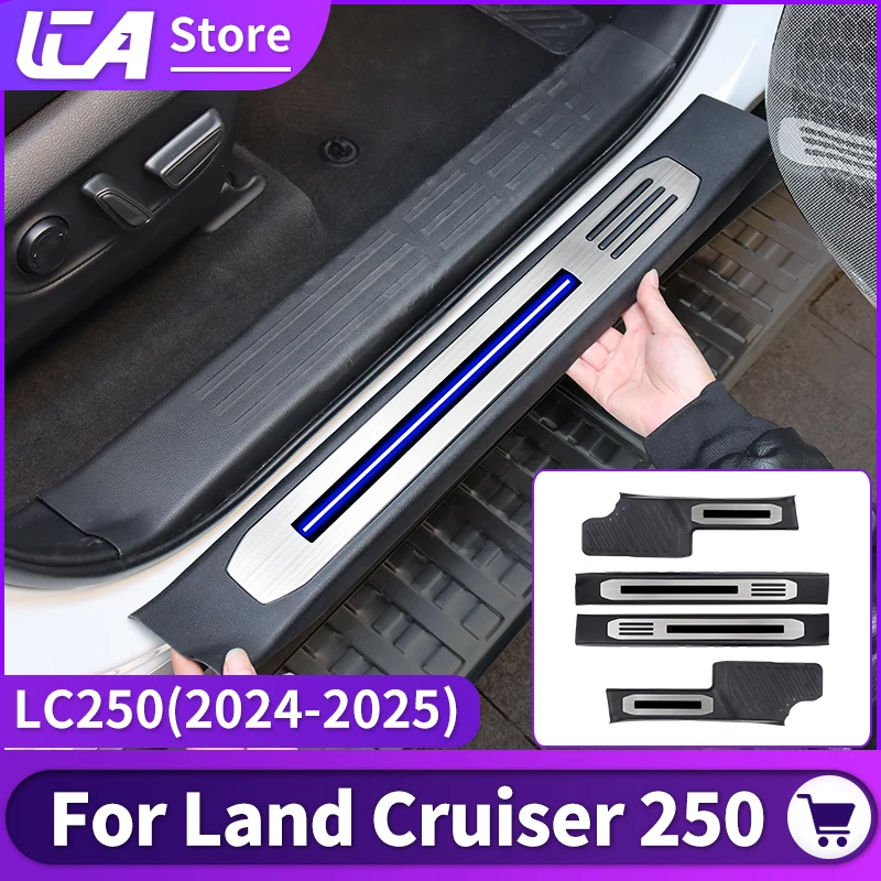 

For Land Cruiser Prado LC250 2024-2025 First Edition 1958 J250 With lamp Threshold bar Interior Modification Accessories Tuning