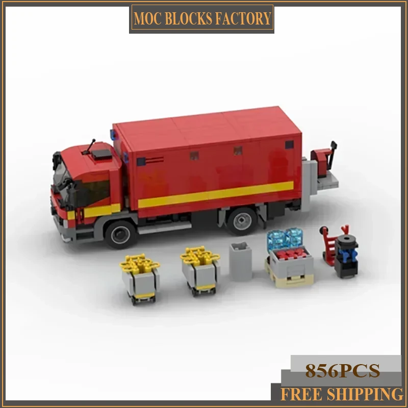 Car Model Moc Building Bricks London Fire Brigade Rescue OSU Technology Modular Blocks Gifts Christmas Toys DIY Sets Assembly