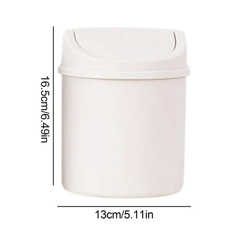 Mini Desktop Bin Small Trash Can Tube With Cover Bedroom Trash Garbage Can Clean Kitchen Storage Box Home Office Desk Dustbin