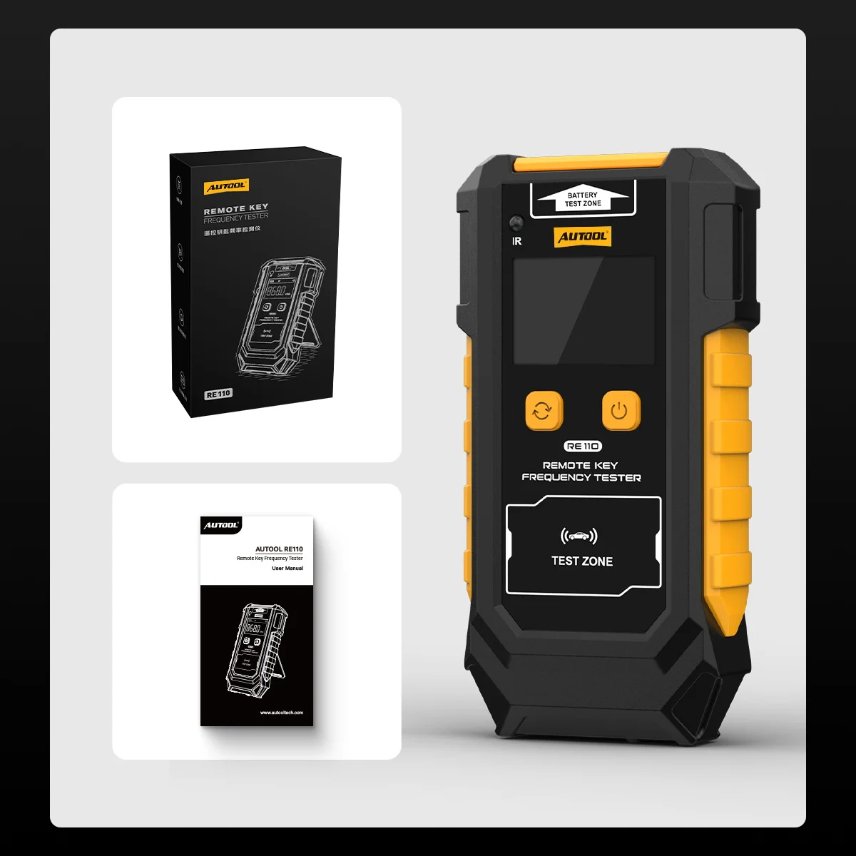 AUTOOL RE110 Frequenz Tester Auto Schlüssel Tür TV RF IR Fernbedienung Tester Detektor Inspektion Werkzeug, 315,433,868,902 MHZ – Detail 12