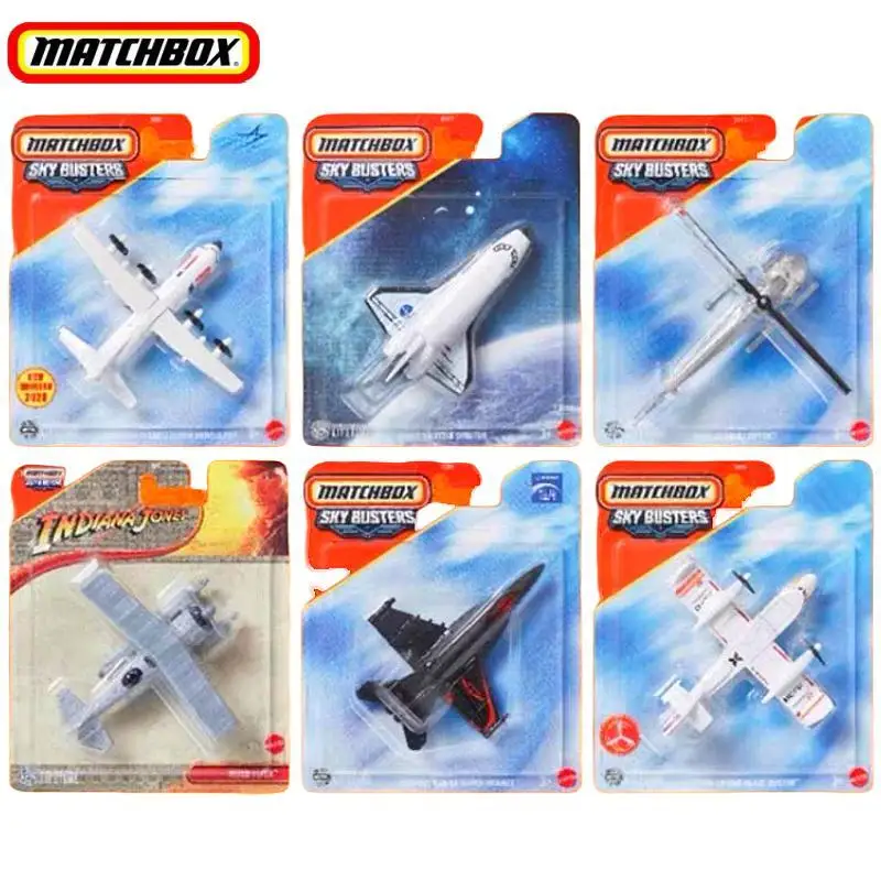 

Genuine Matchbox Car Sky Buster Airbus Beluga Space Shuttle Orbiter Indiana Jones River Flyer Vehicle Model Cars Toys Boys Gifts