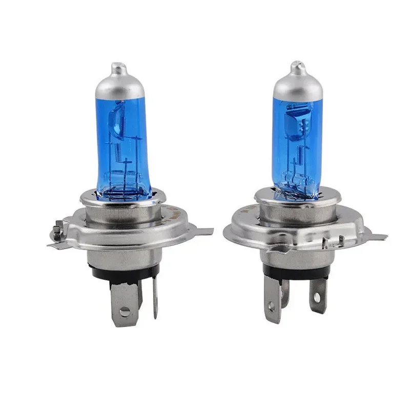 2Pcs H4 100W 6000K Car Halogen Xenon Lights Bulbs High Low Beam Cars With 12V Battery Voltage Headlight Lamps Car Accessories