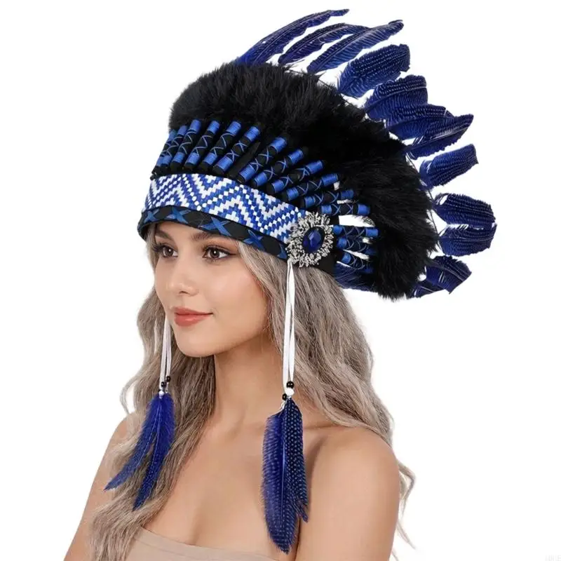 Adjustable Traditional Hat Headwear Decorations For Celebration And Exhibition 