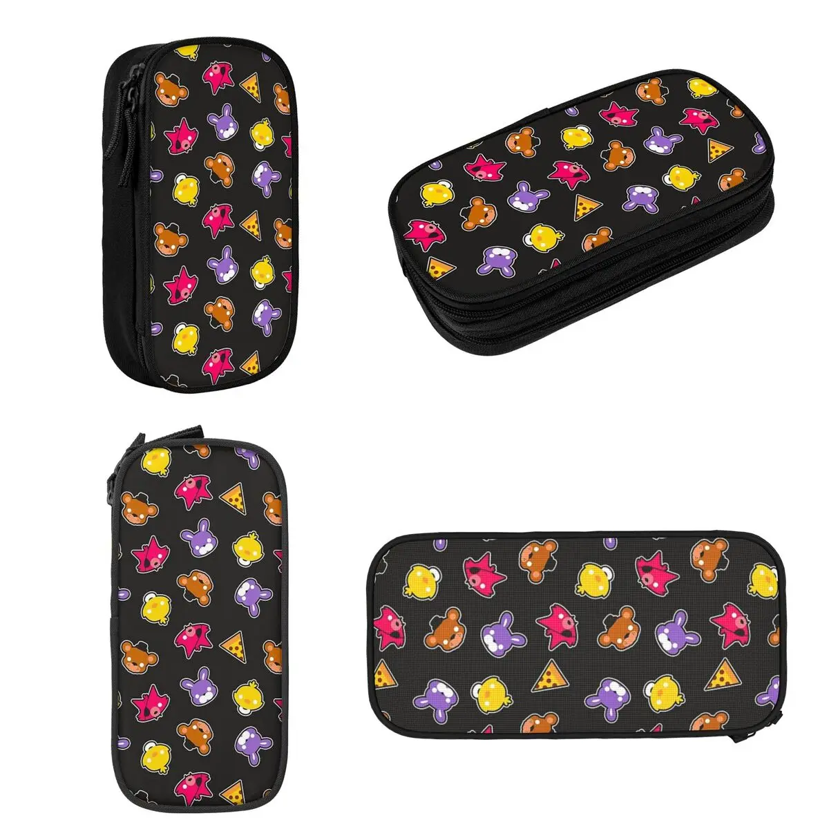 Imagem -02 - Fnaf-caras de Freddy Lápis Cases Grande Armazenamento Pen Bags Pen Box Lápis Pouch para Meninos e Meninas Estudantes Papelaria Escola e Escritório