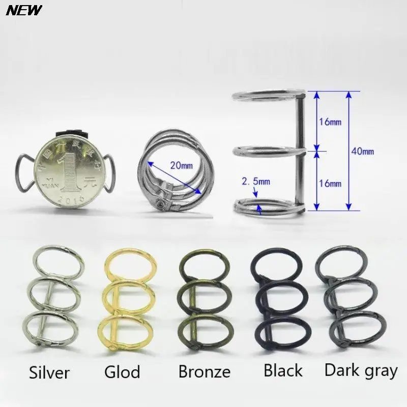 2Pcs Metal Loose Leaf Book Binder 3 Rings For Notebook Album Scrapbook Clips Metal Ring Binder Calendar Circle Stationery Office