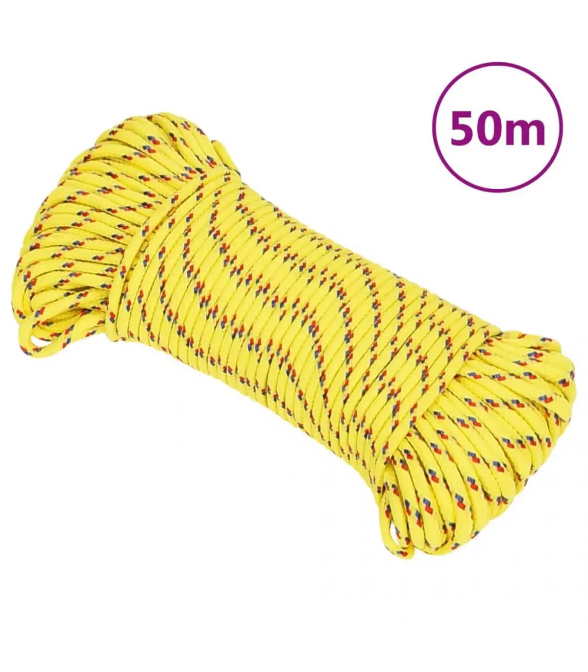 5 mm 50 m yellow polypropylene boat rope metal ropes and ropes