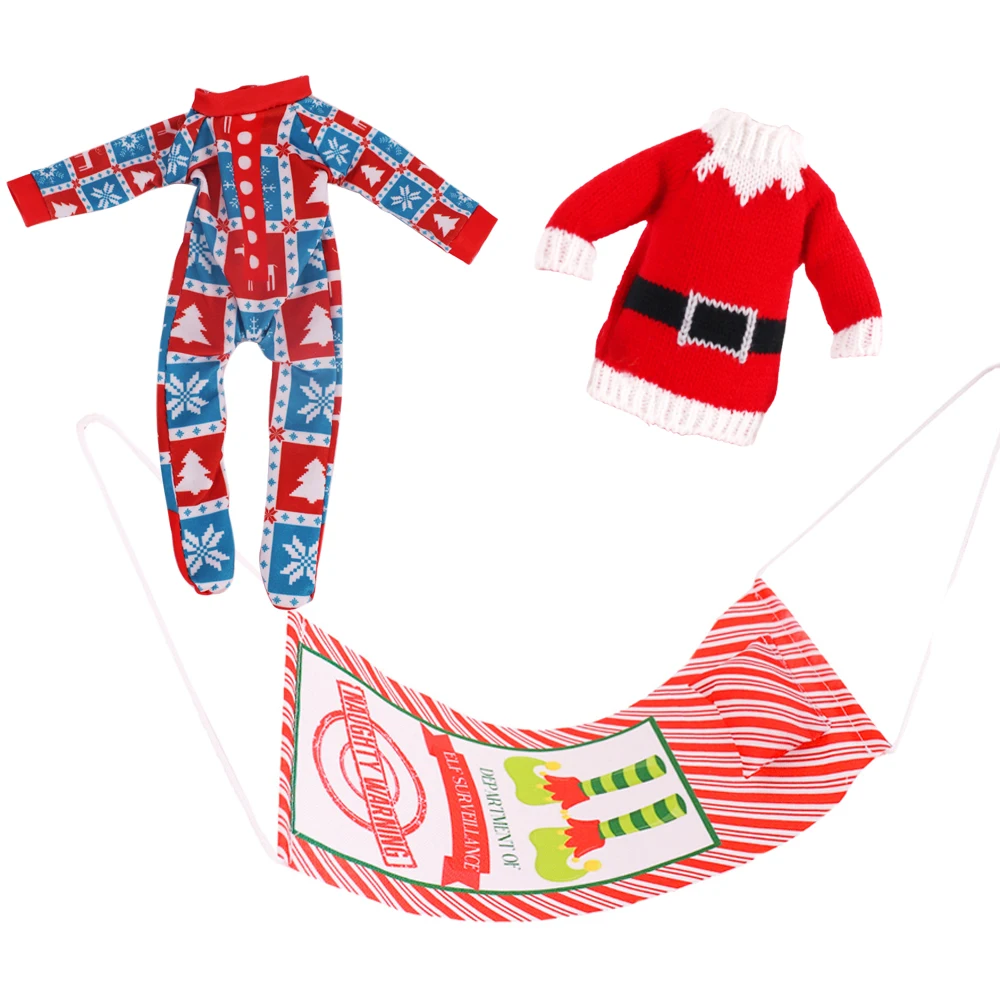 3 pièces/ensemble = combinaison + pull + hamac, vêtements de poupée de Style motif de noël pour poupée de 30CM et accessoires de poupée Spirit, cadeaux de noël pour enfants