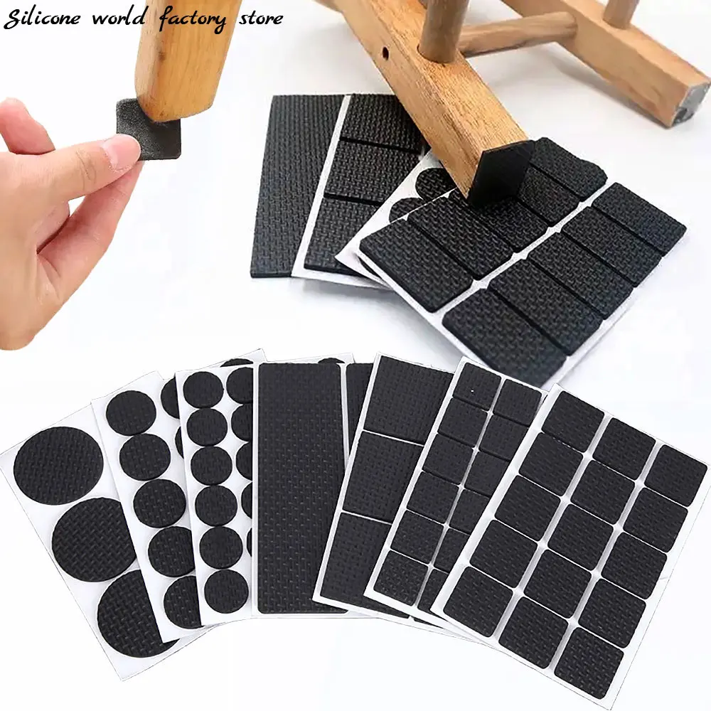 

SW DIY Furniture Leg Feet Protector Pad Self Adhesive Table Chair Leg Pads Mute Mat Anti-slip Scratch Shock-absorbing Pad Bumper