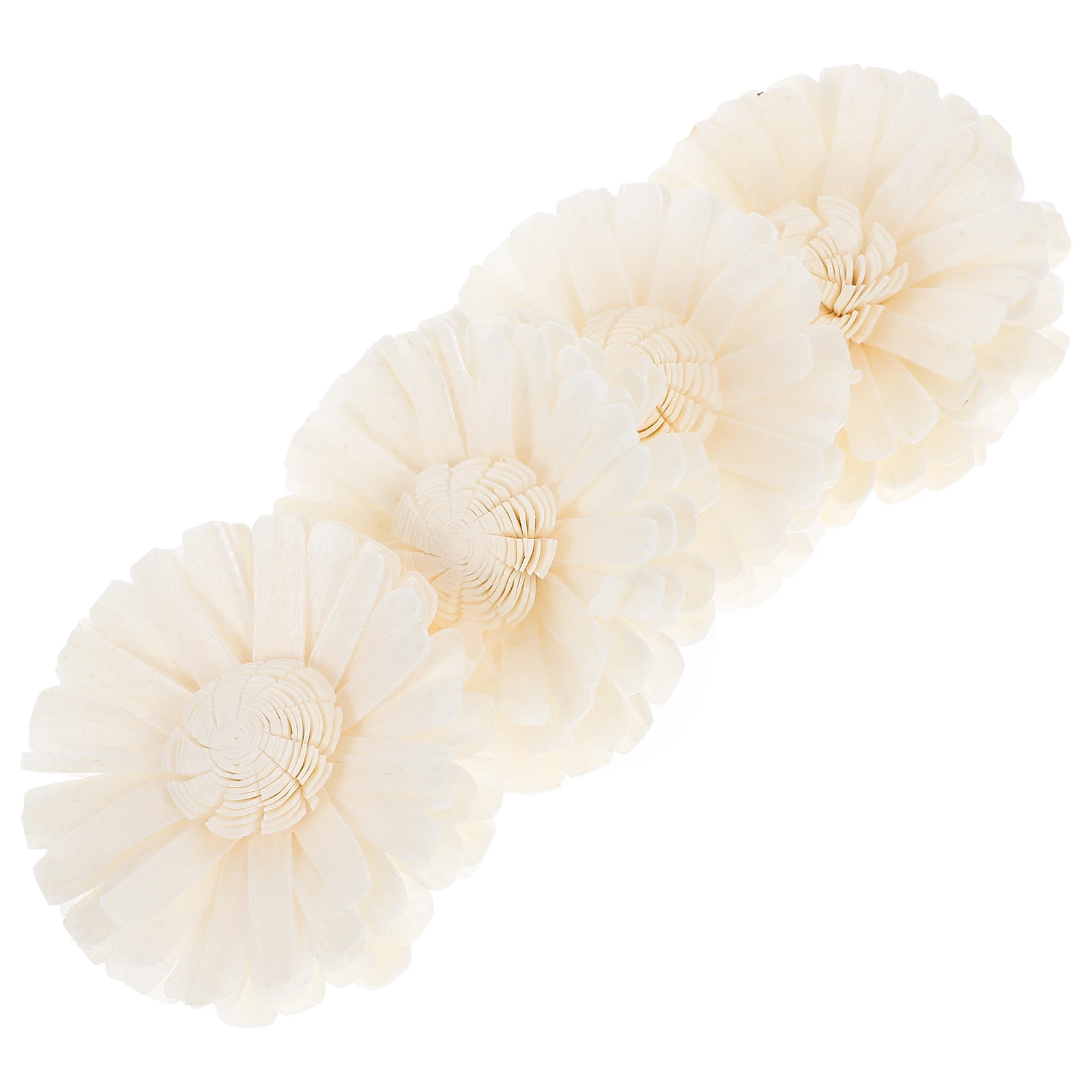 

4 Pcs Dried Diffuser For Office Flowers Handmade Cotton Chrysanthemum Stems Home Office Decor DIY Oil Diffuser Small