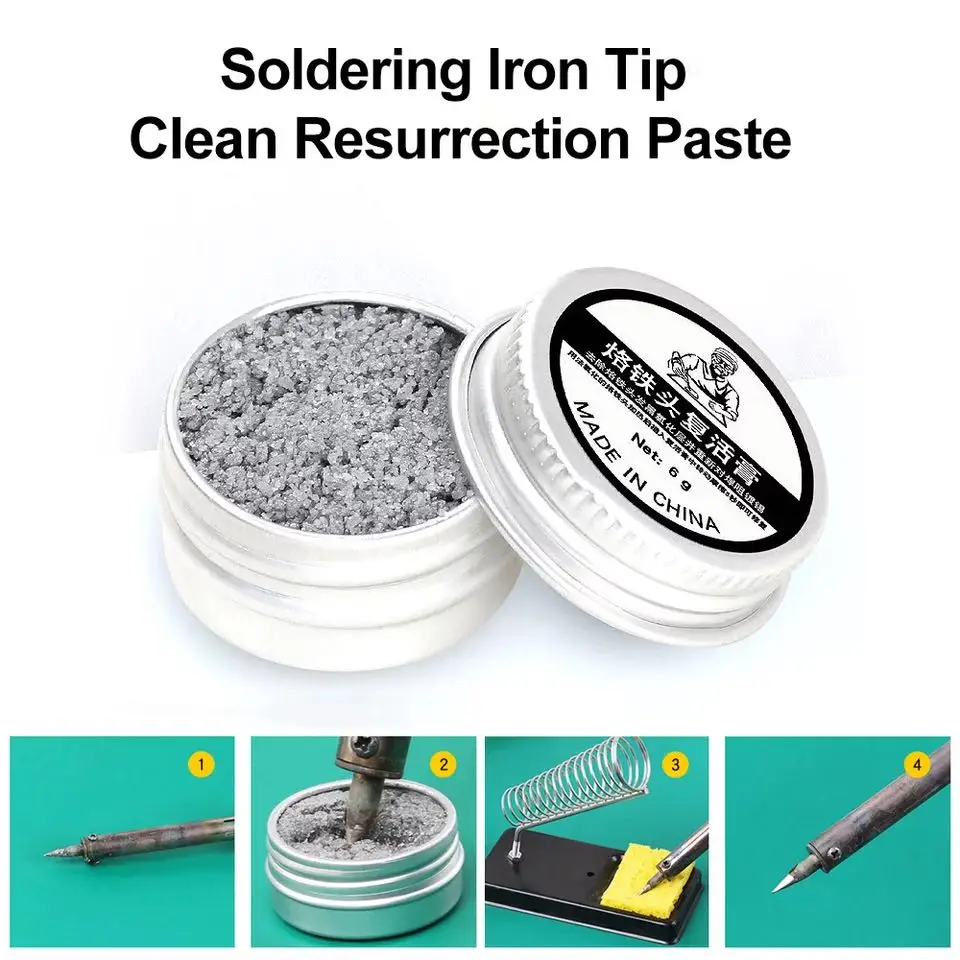 

Soldering Iron Head Resurrection Paste To Solve Luotie Hair Black Not on Tin Repair Paste To Remove Oxidation Cleaning Paste