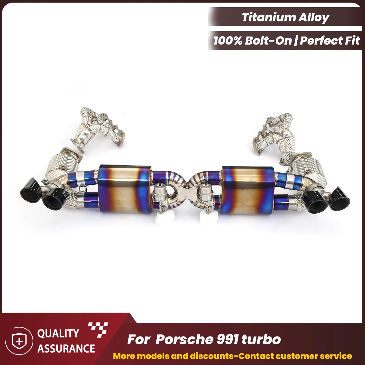 

ECCF Titanium Alloy Valvetronic Catback Exhaust System For Porsche 991 Turbo High Performance Full Exhaust With Manifold