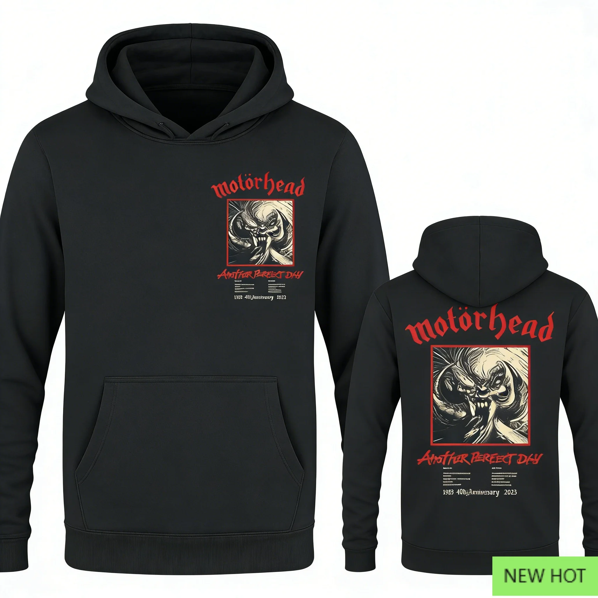 سترة بقلنسوة برسومات Motörhead Another Perfect Day للذكرى الأربعين، سويت شيرت معدني ثقيل، مثالي للمعجبين الذين يحبون الفرقة #2