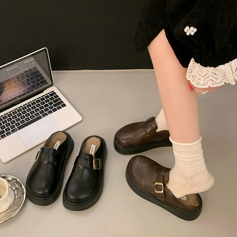 

2025 Winter New Women's Slippers Thick Bottom Fashion Ladies Causal Slip-on Cotton Slippers Warm Outdoor Women Plush Slippers