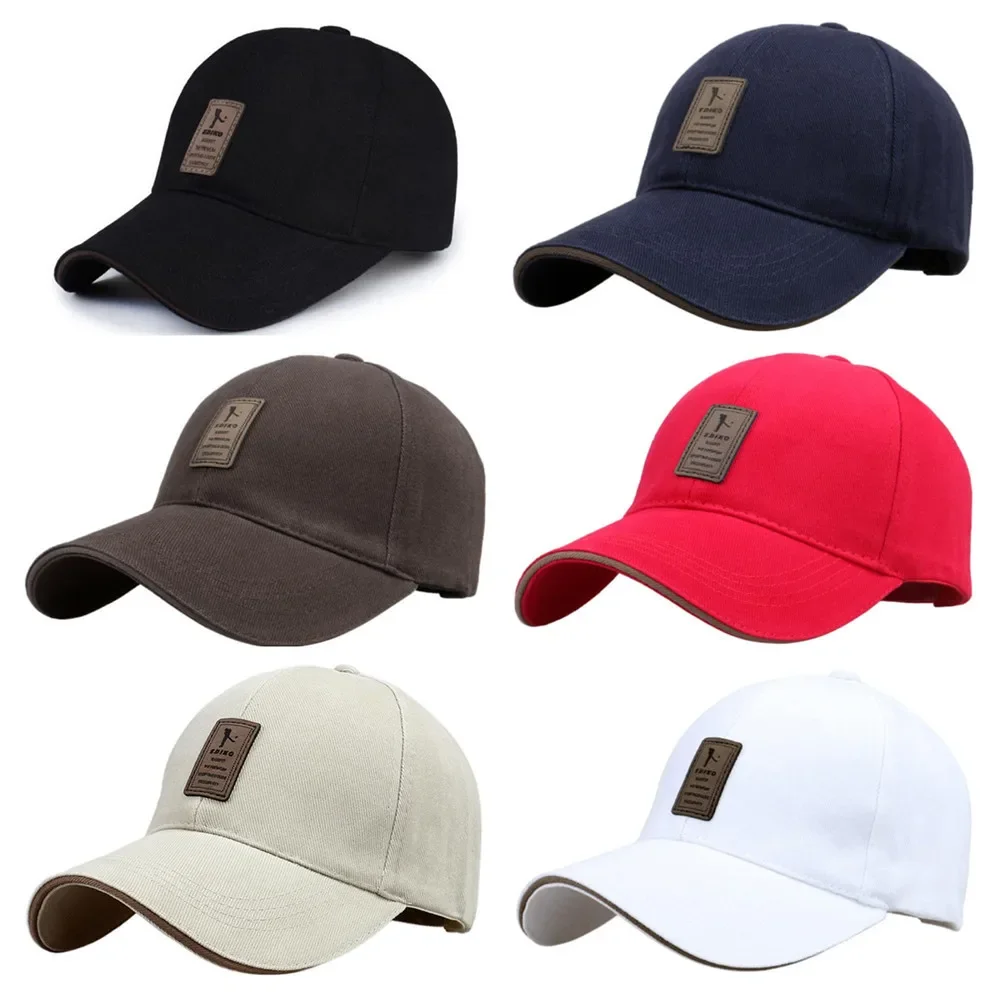 

Sports Baseball Cap Men Women Cotton Sun Protection Hiking Fishing Camping Black Red White Blue Green Brown Caps H59ER