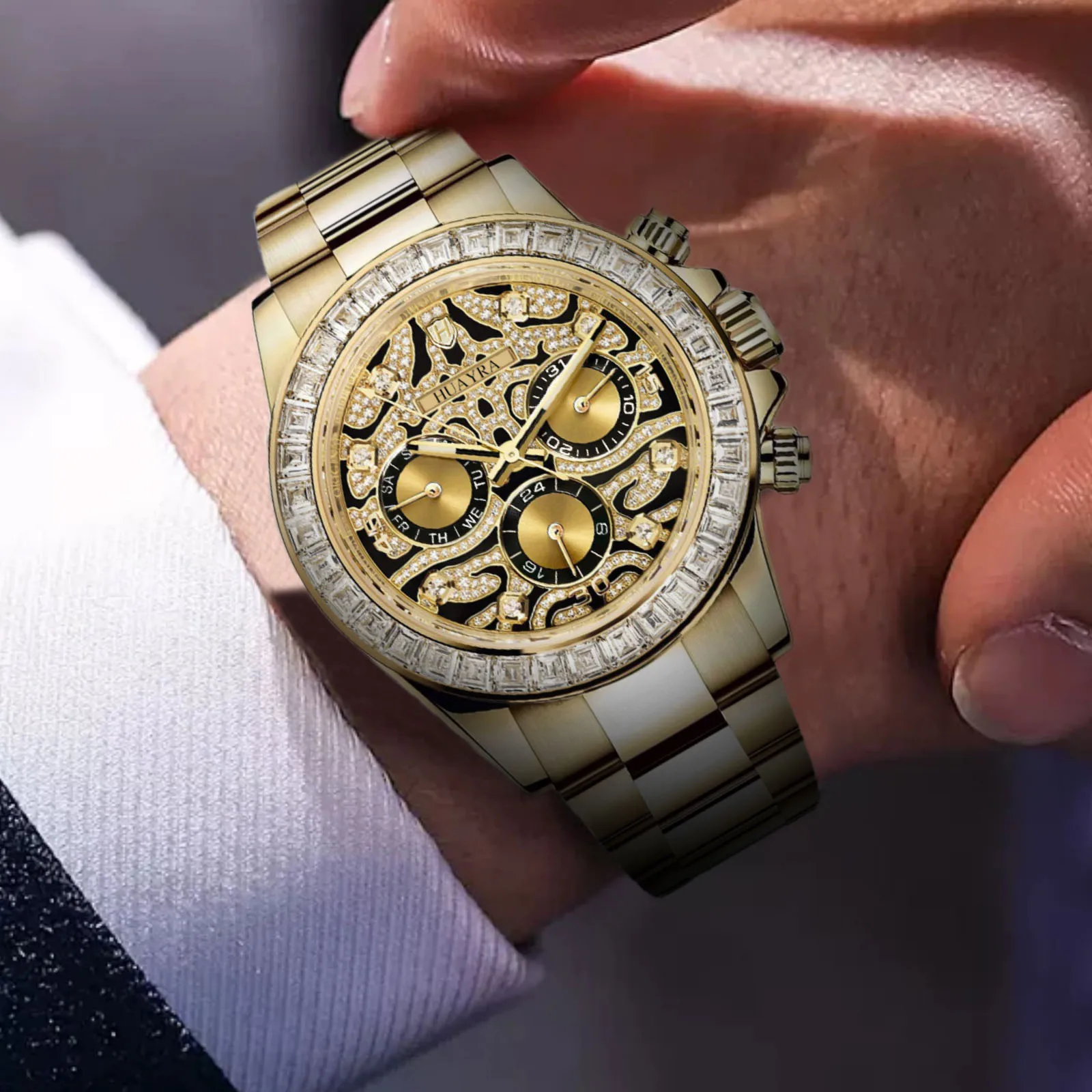 ساعة ميكانيكية أوتوماتيكية للرجال بإعداد ماسي 40 ملم، ساعة ميكانيكية كلاسيكية فاخرة من شي، ساعة عصرية