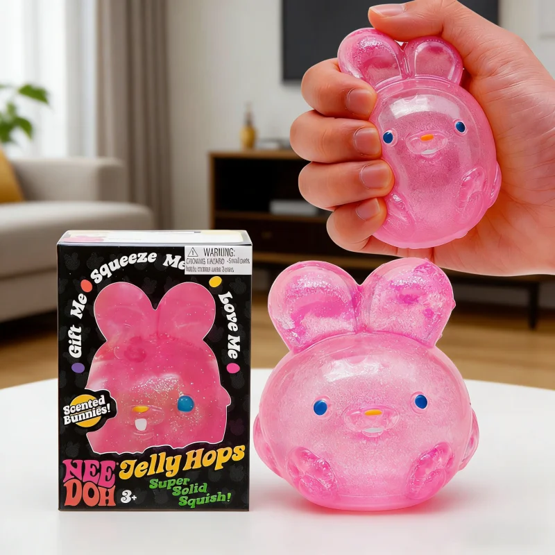 

Jelly Anti Stress Ball Bunny Squeeze Toy Scented Jelly Glitter Educational Fidget Toy Stress Anxiety Relief Kids Adults Desk Toy