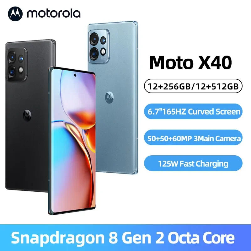 World Premiere Motorola Moto X40 5G Smartphone 6.7'' Display Snapdragon 8 Gen 2 50MP Triple Camera 125W Fast Charging Cellphone