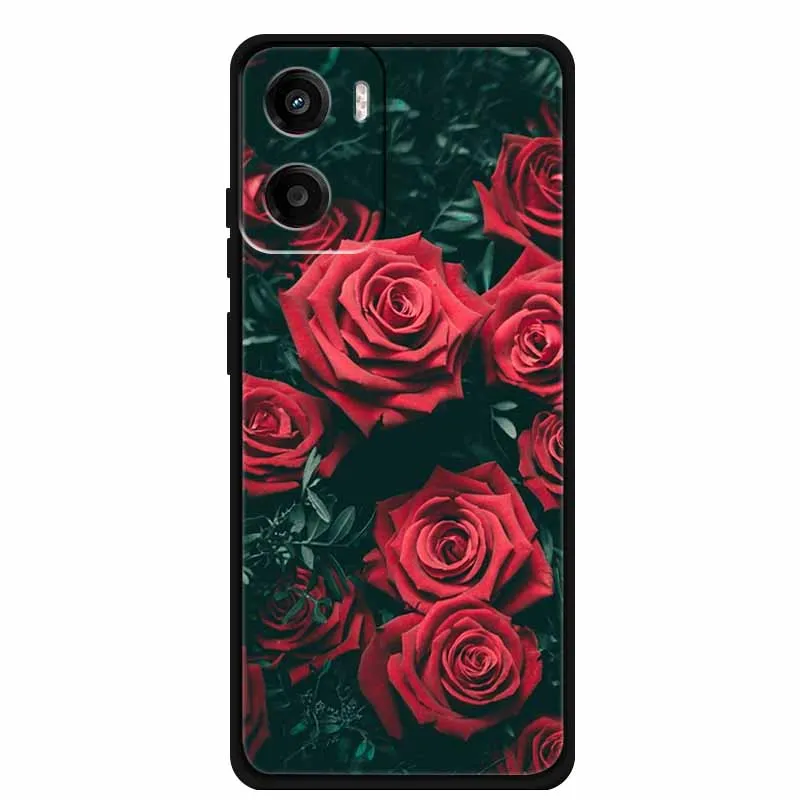 لموتورولا موتو G06 4G حالة الكرتون الحيوان لينة سيليكون بولي TPU جراب هاتف ل موتو G06 4G الزهور الغبار واقية فوندا جديد #6