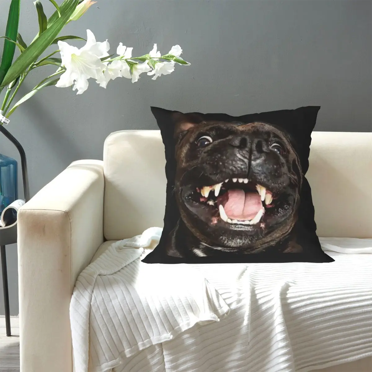 Staffordshire Bull Terrier Square Pillowcase Pillow Cover Cushion Zip Decorative Comfort Throw Pillow for Home Sofa