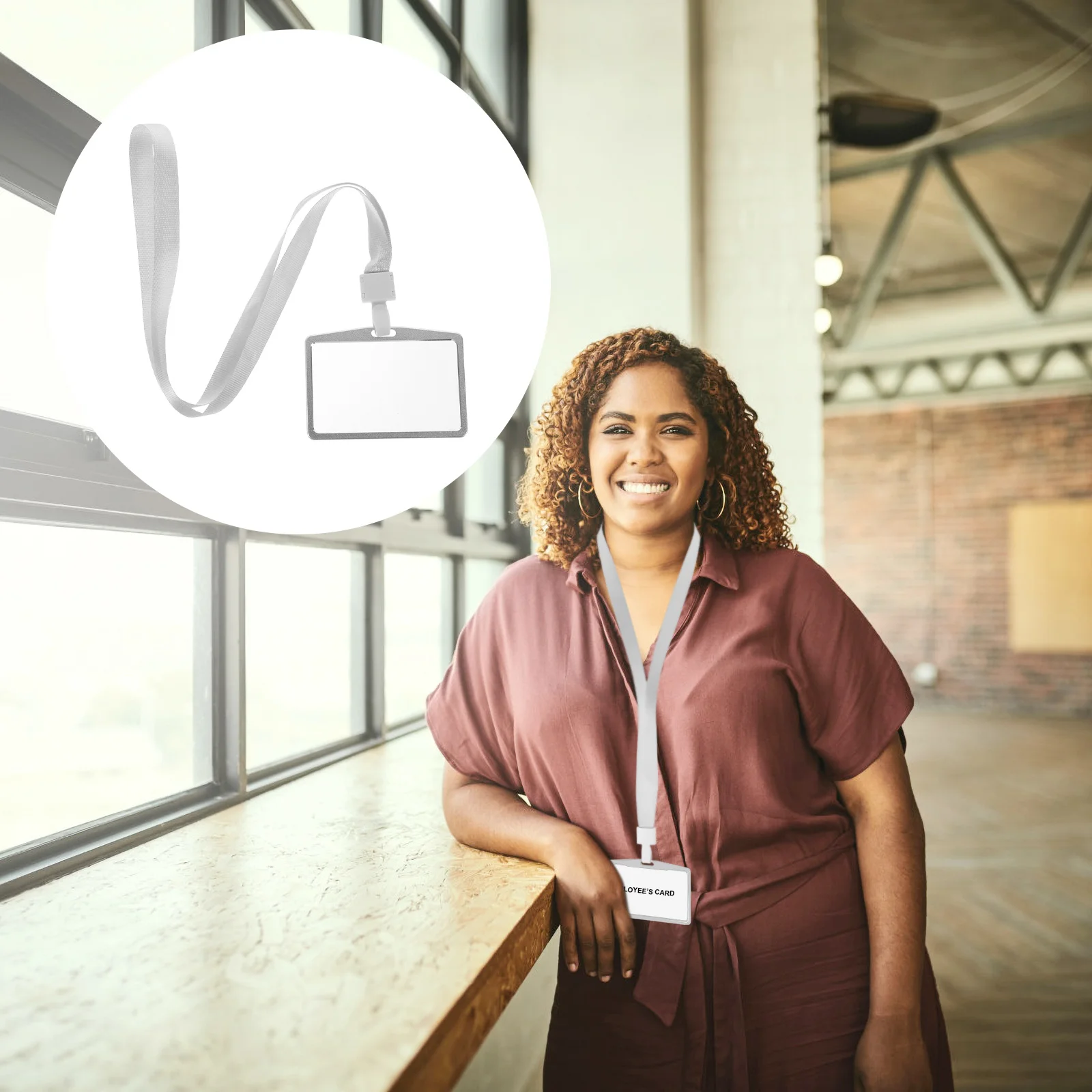 

1 set Aluminum Alloy Holder Detachable Lanyard Id Badge Name Tag Work Card Protector School Office Outdoor Use Multifunction