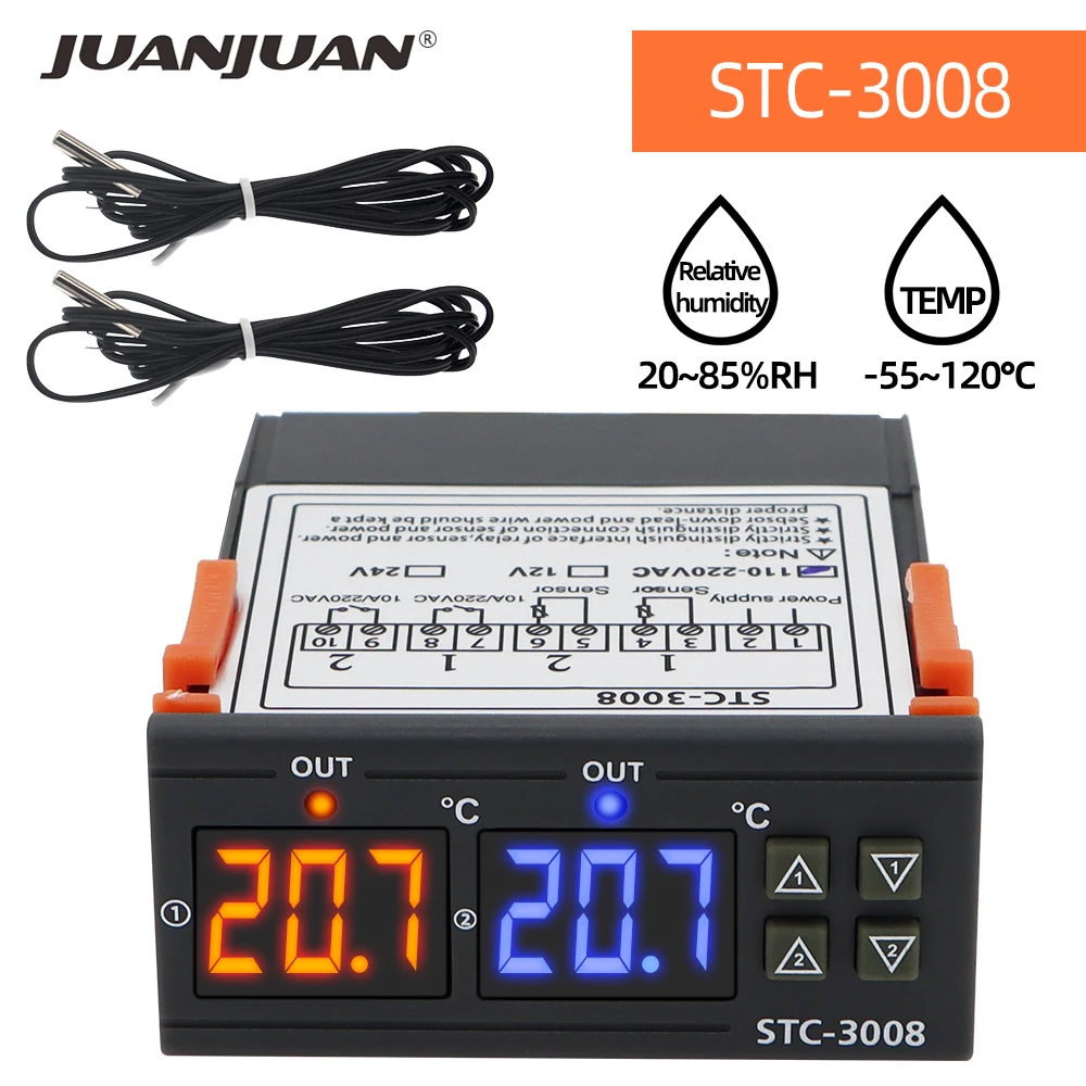 STC-1000 STC-3000 3008 3028 Digital Temperature Controller STC-8080A+ STC-9100 9200 Thermoregulator 110-220V 10A