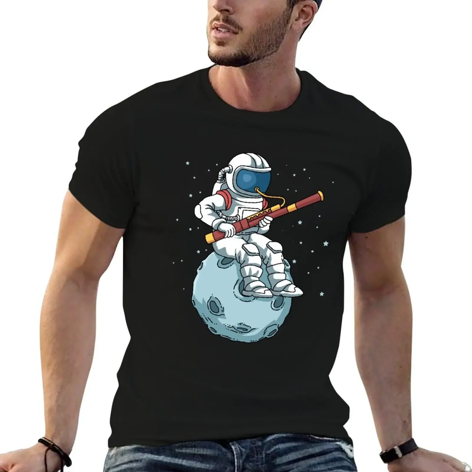 Astronaut Bassoon Band Player Bassoonist Reeds Bassoon T-Shirt blacks quick drying plus size men clothing