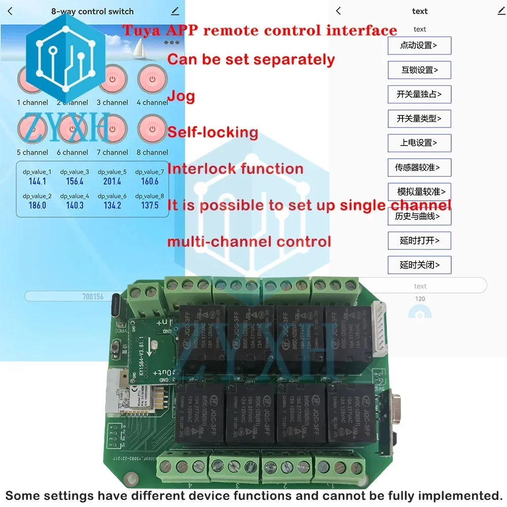 Tuya-ワイヤレススイッチモジュール,8チャンネル,wifi,zigbee,リレーモジュール,リモートコントロール,DIY,スマートホームオートメーション,DC 7-27v,433mhz