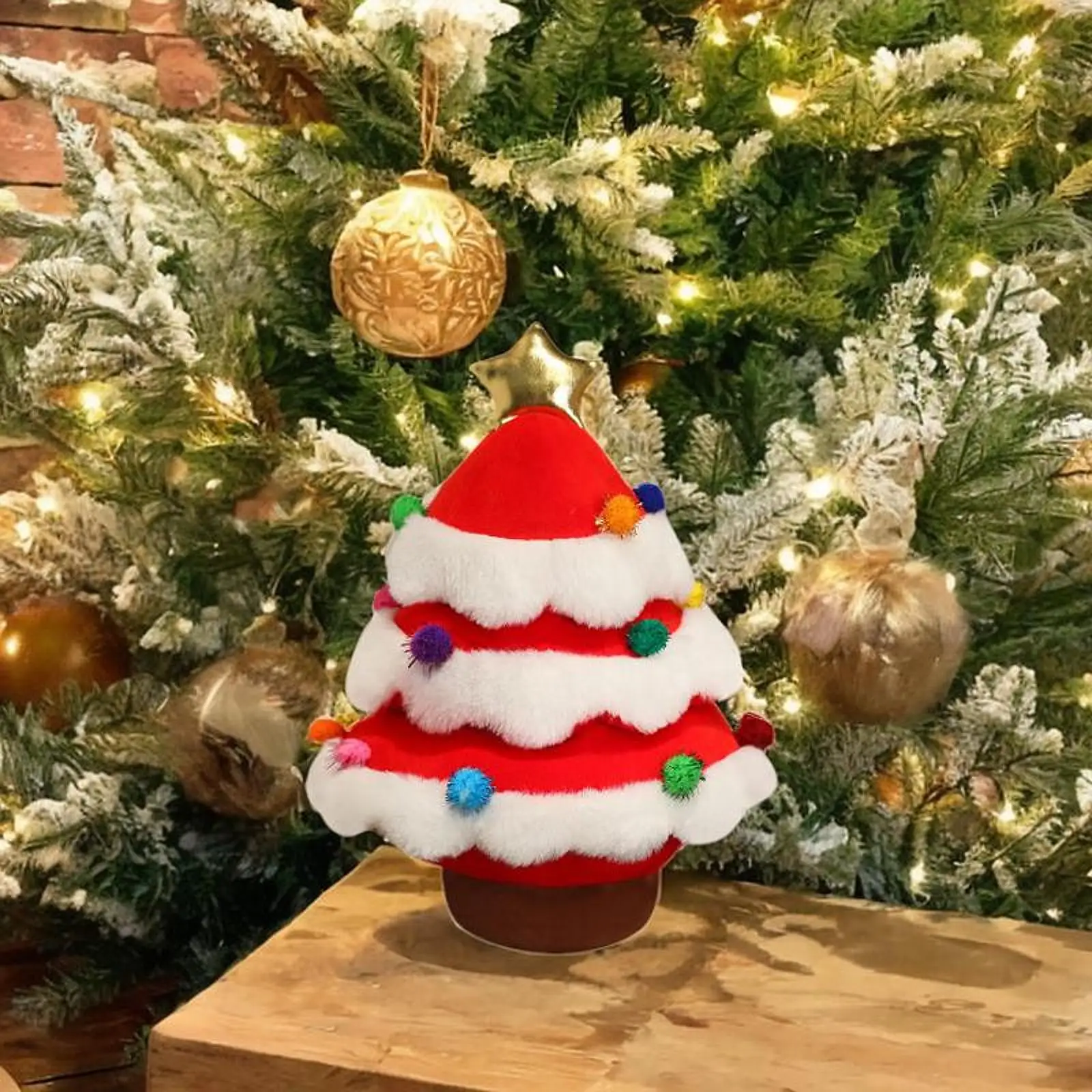 Árvore de natal brinquedo de pelúcia prático adorável decoração da árvore de natal para sala de estar família colegas dormitório presente ideal