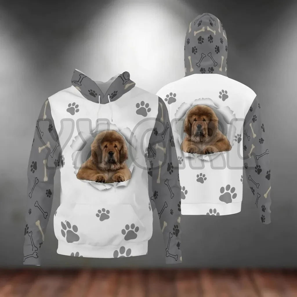 West Highland White Terrier-Paw Dog  3D Printed Hoodies  Unisex Pullovers Funny Dog Hoodie Casual Street Tracksuit