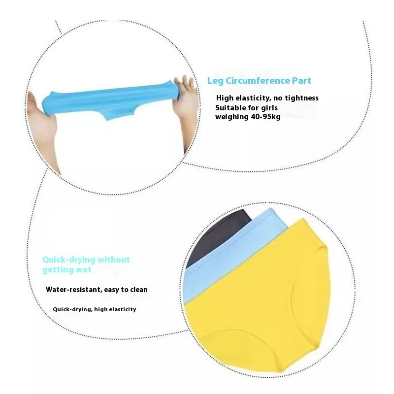 Bragas de natación de silicona sin costuras para mujer, Bikini impermeable de secado rápido, ropa interior ajustada para la piel, pantalones cortos absorbentes para deportes acuáticos