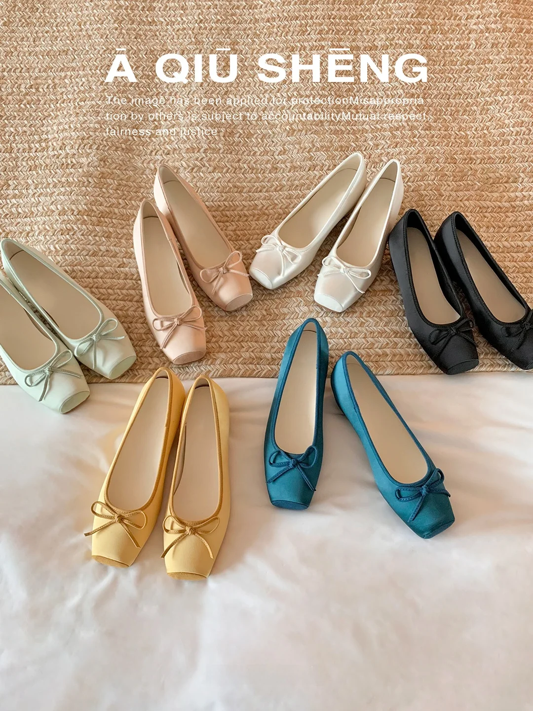 lamb-leather-version-ballet-flat-shoes-women's-summer-new-small-fragrance-style-knot-ballet-shoes-slip-on-flats